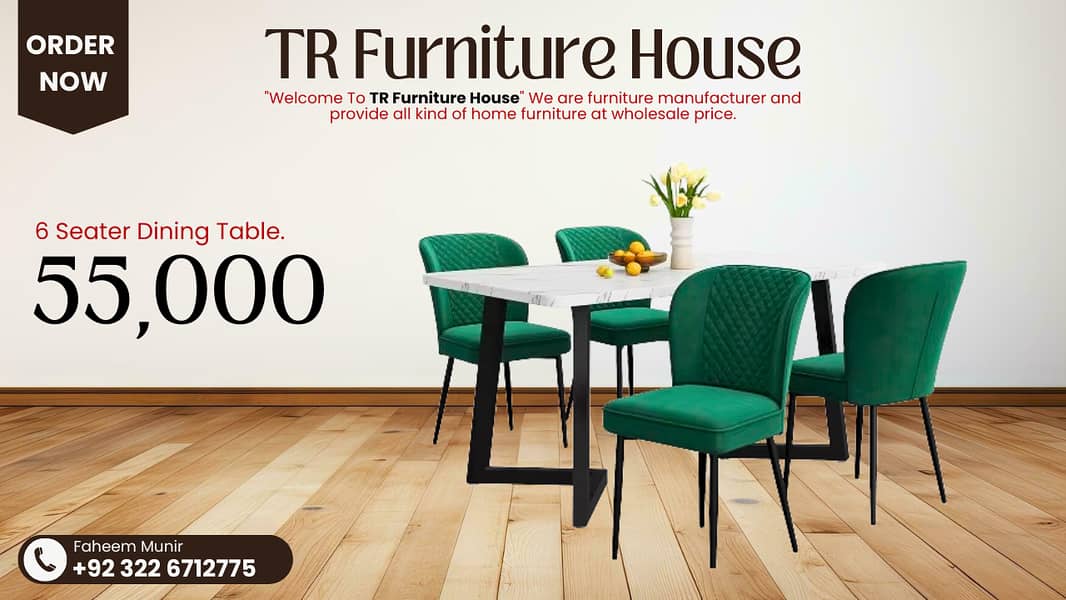 Dining Table - 6 Seater Dining Table - Dining Table With Dining Chair 1