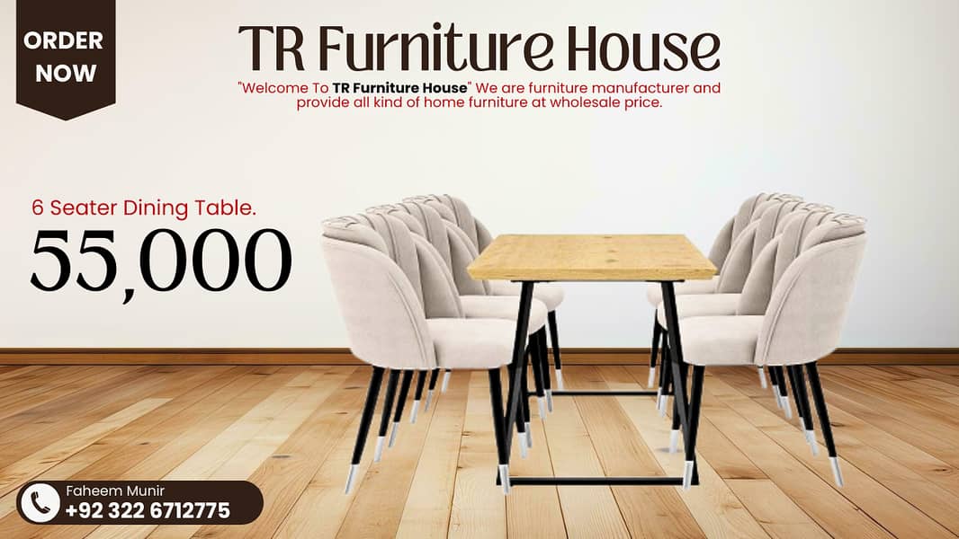 Dining Table - 6 Seater Dining Table - Dining Table With Dining Chair 4