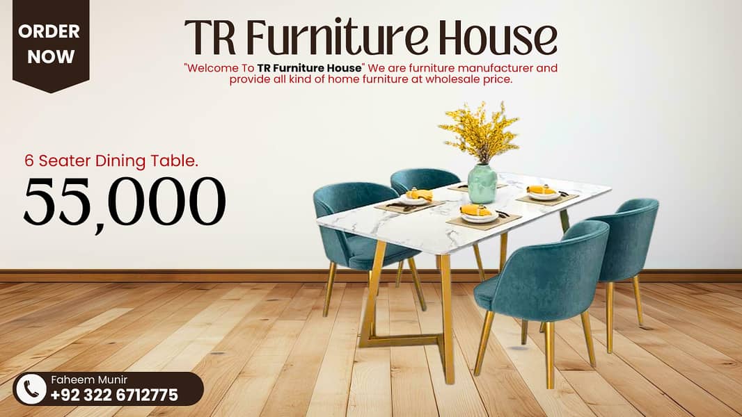 Dining Table - 6 Seater Dining Table - Dining Table With Dining Chair 5