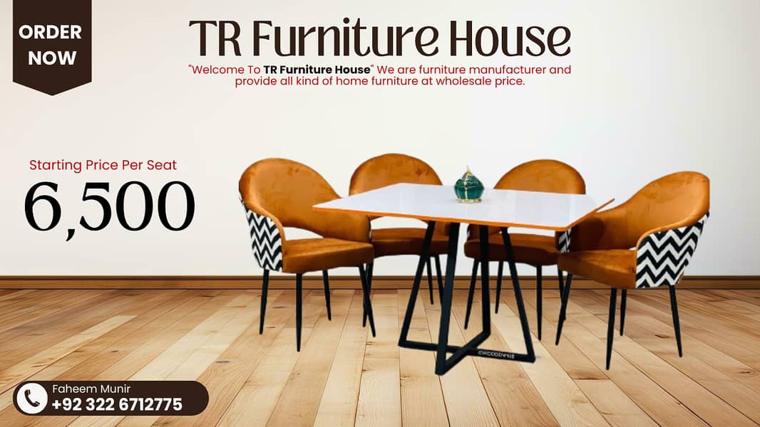 dining table / dining table with dining chairs / 6 seater dining table 0