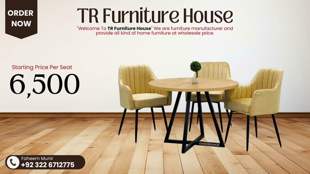dining table / dining table with dining chairs / 6 seater dining table 5