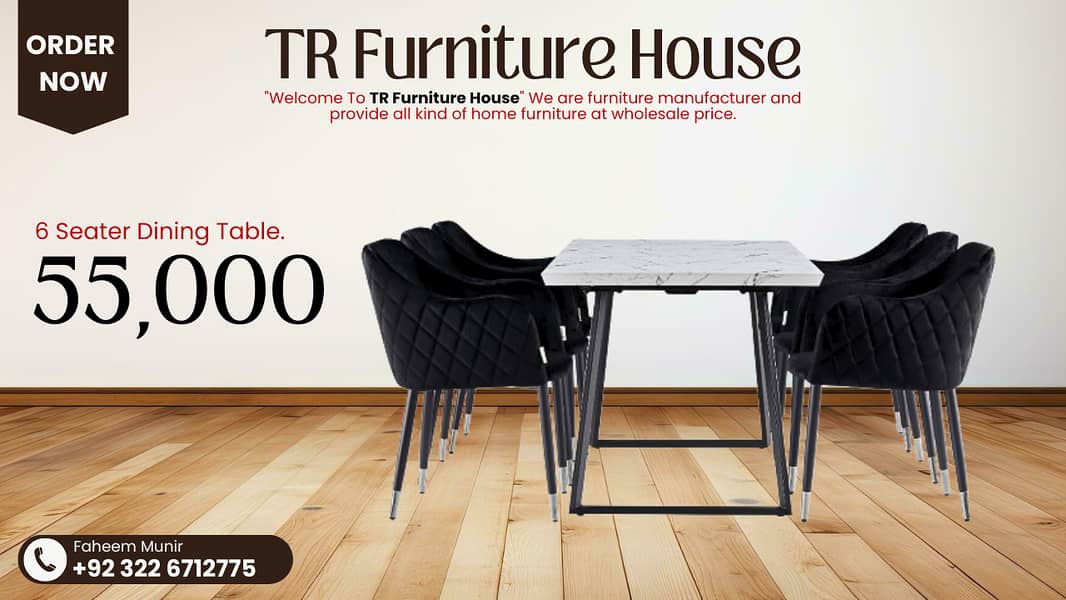 dining table - dining table with dining chairs - 6 seater dining table 1