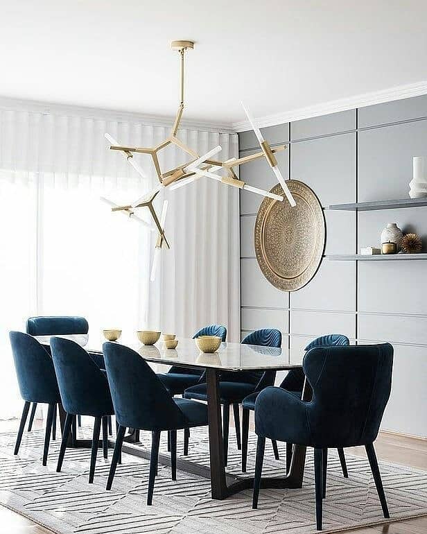 cafe dining table - 6 seater dining table - dining table with chair 9