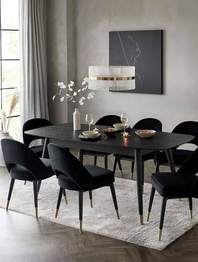 cafe dining table - 6 seater dining table - dining table with chair 13
