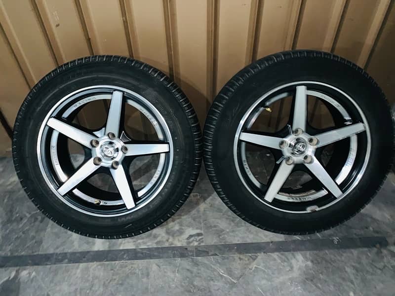 15 inches 5 nutts imported rims with tyres 3