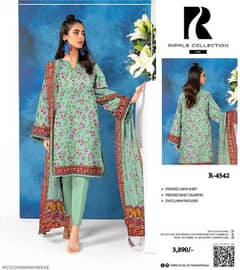 ladies 3 piece unstiched lawn dress