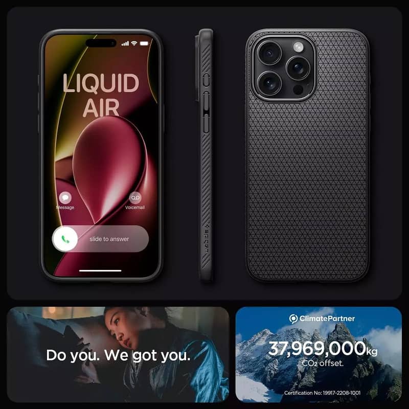 Spigen Liquid Case for iPhone 15 Pro Max – Matte Black – Gently Used 5