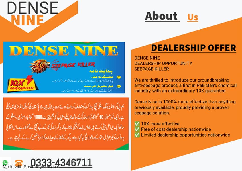 Dealership Oppertunity for Anti-seepage solution for home /industries 0