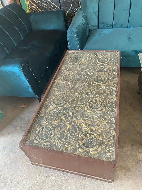 new sofa 7 seater with used table 7