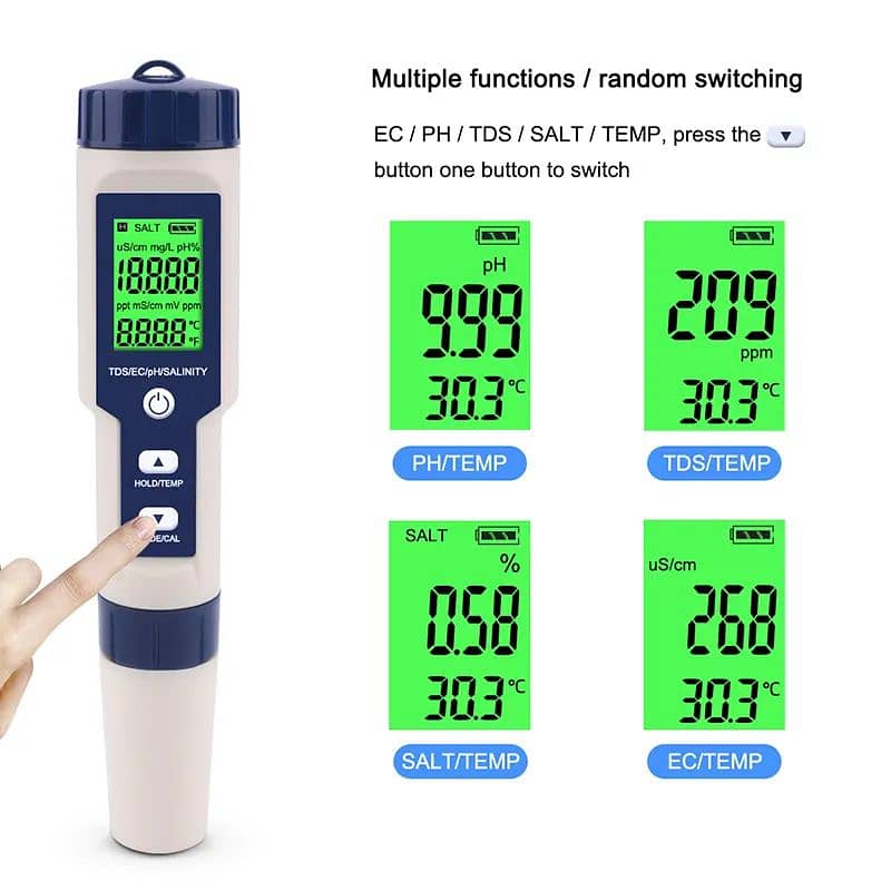 Digital 5 in 1 Water Quality Tester 0