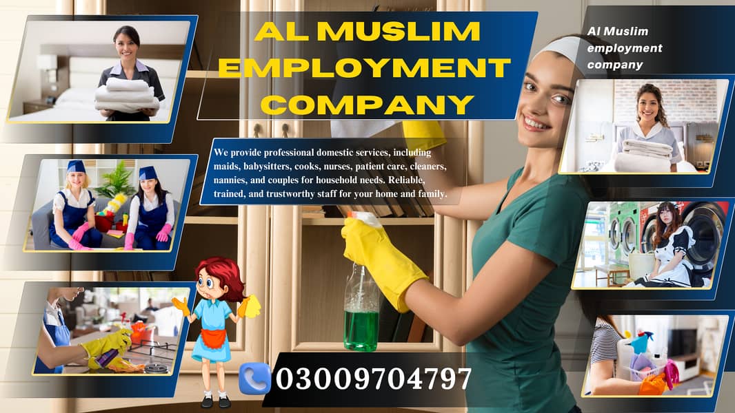 House maids , Maids , Baby Sitter , Chef , Cook , Patient Care ,Nurse 3