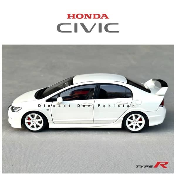 Honda Civic Reborn FD2 White 1:18 Scale Model 1