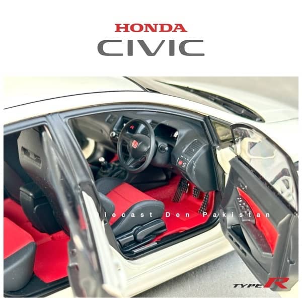 Honda Civic Reborn FD2 White 1:18 Scale Model 2