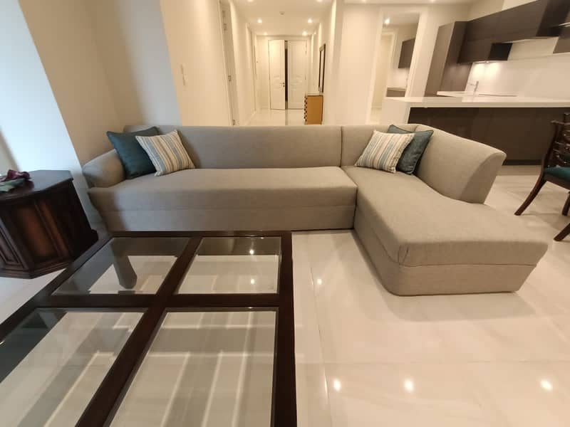 Luxury Apartment For Rent In Prime Location Of Gulberg 2 Bedroom Drowning Dining Room Tv Lounge Kitchen With Swimming Pool And Gym 24 Hours Electricity And Security 4