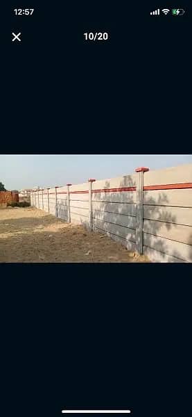 Precast boundary walls/Concrete Wall, Precast Roof, Boundary Wall 9