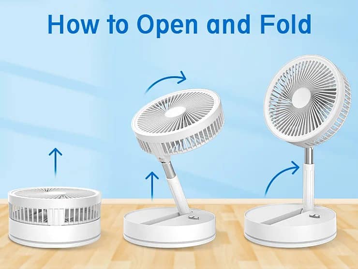 Rechargeable folding FAn with light handy fan nack fan or others 5