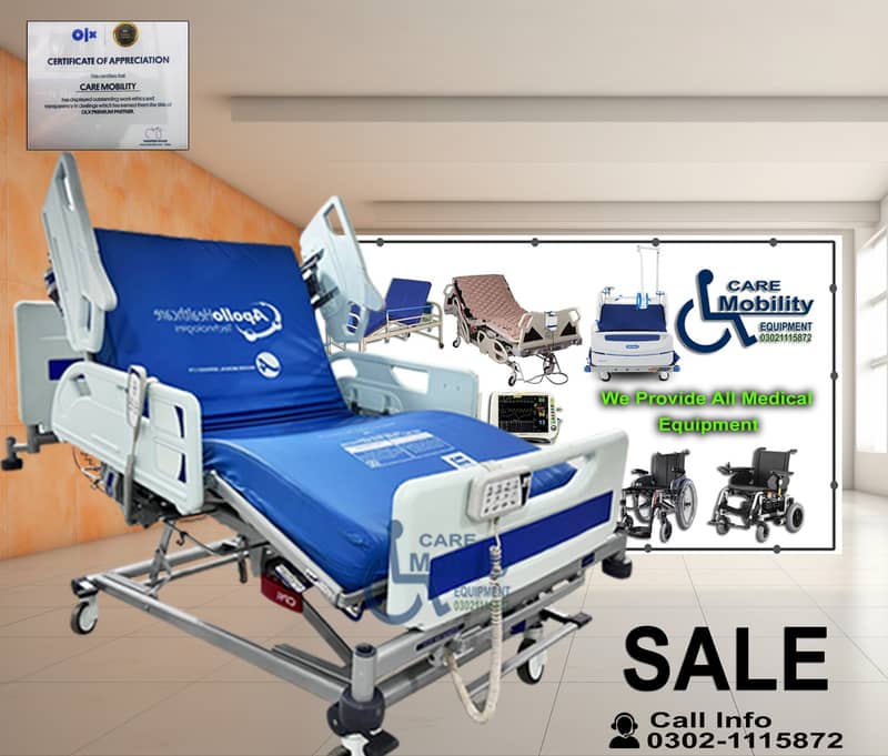USA Import ICU bed On rent / Surgical Bed Electric bed Paitent bed 10