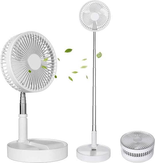 Mini Table shaking head fan  Rechargeable folding FAn with light 11