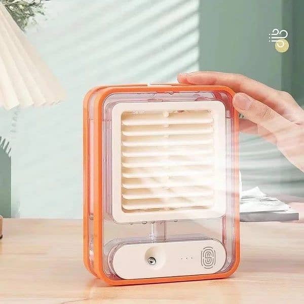 Mini Table shaking head fan  Rechargeable folding FAn with light 18
