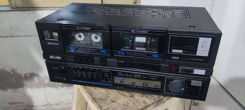 pioneer stereo double cassette amplifier 0