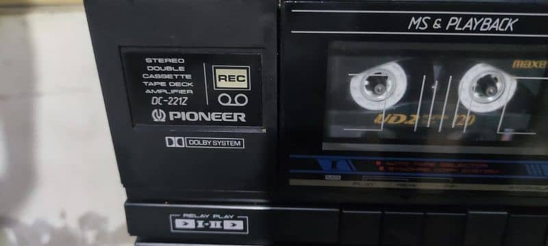 pioneer stereo double cassette amplifier 3