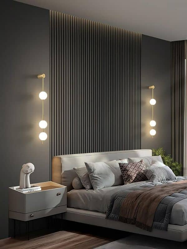 False ceiling | Wallpaper | Wall panel| Wood flooring| Vinyl Flooring. 17