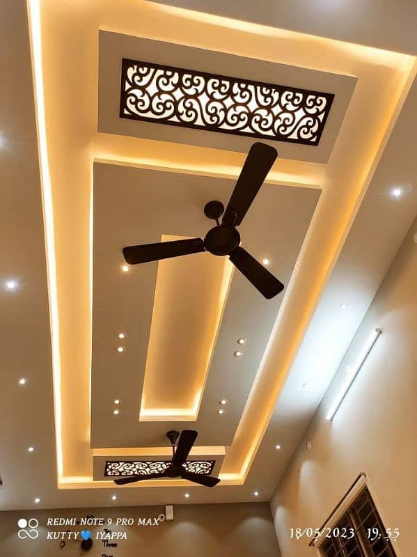 False ceiling | Wallpaper | Wall panel| Wood flooring| Vinyl Flooring. 2