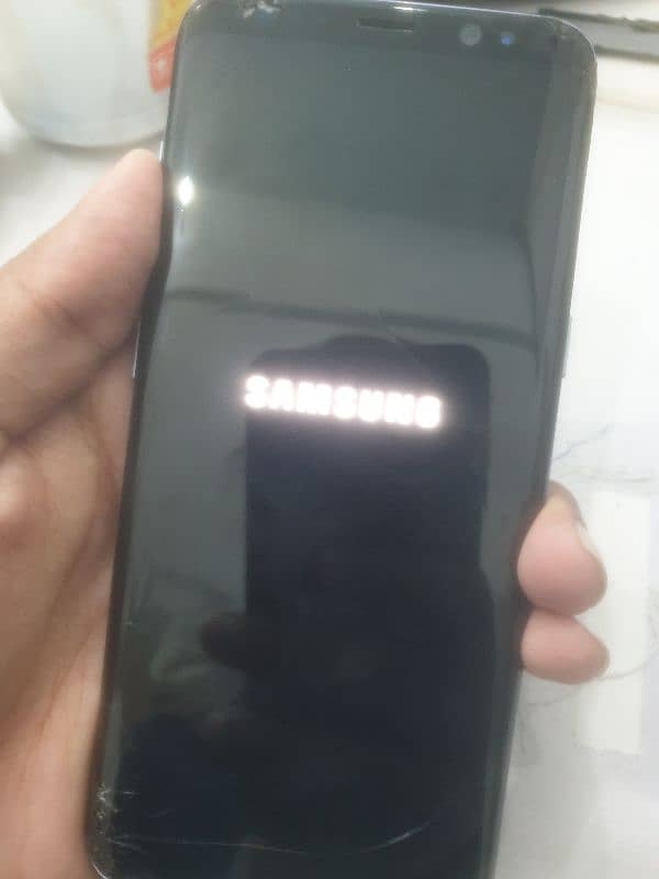 Samsung s8 original used only display one 1 dot in display no line 1