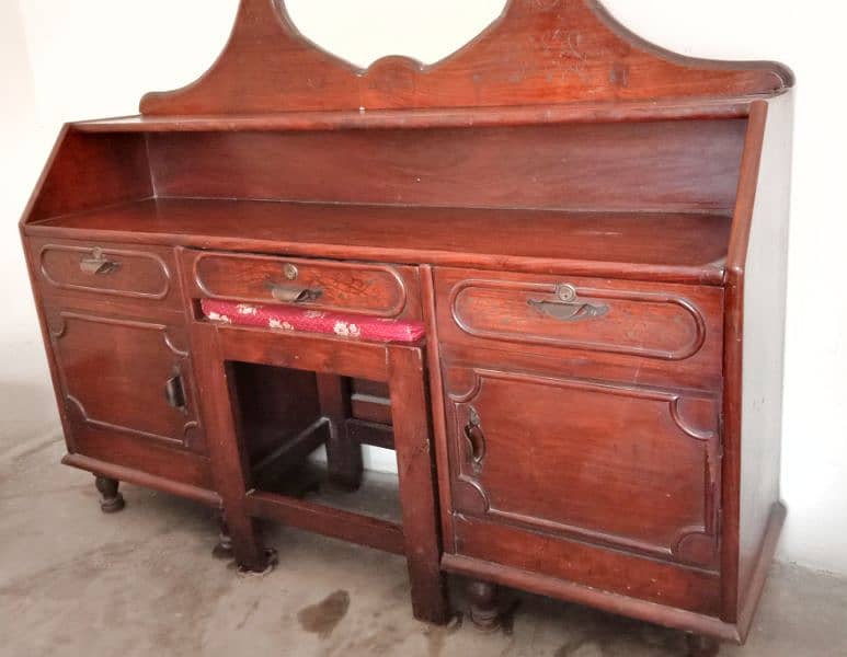 Sheesham Wood Dressing Table With Stool 5