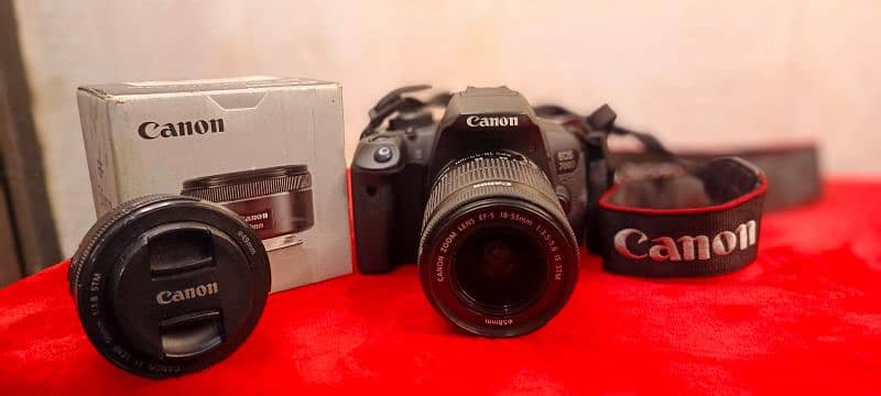 Canon 700d For Sale with 2 lens . 64gb Sandisk card with camera beg 4