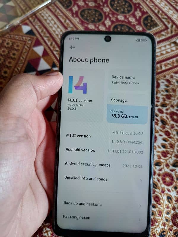 Redmi note 10 pro 8/128 gb read ad 6