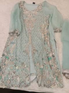 size large fabric saffon with net 3d word