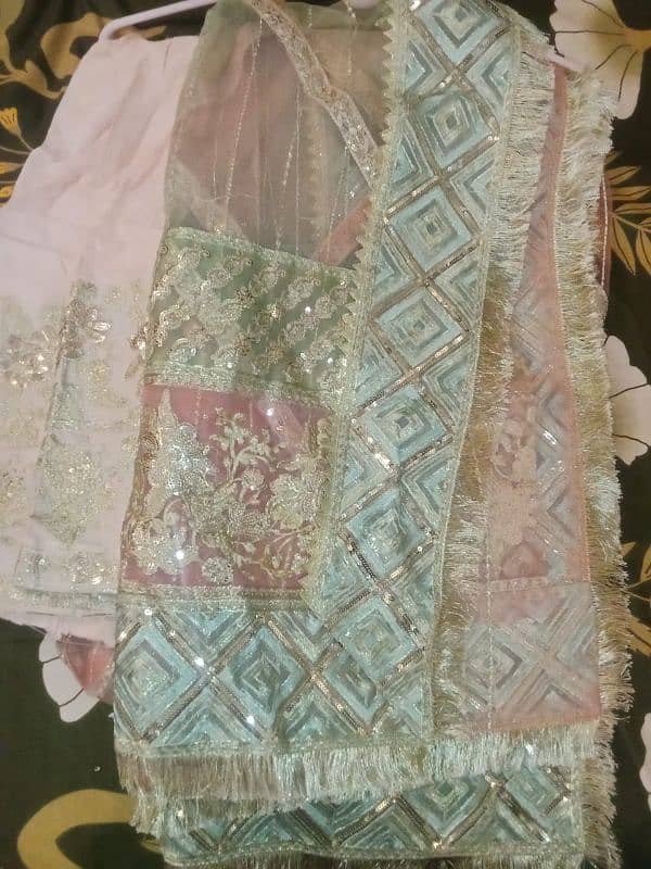 size large fabric saffon with net 3d word 5