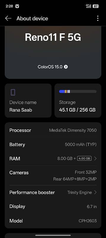 oppo Reno 11f 5g 4