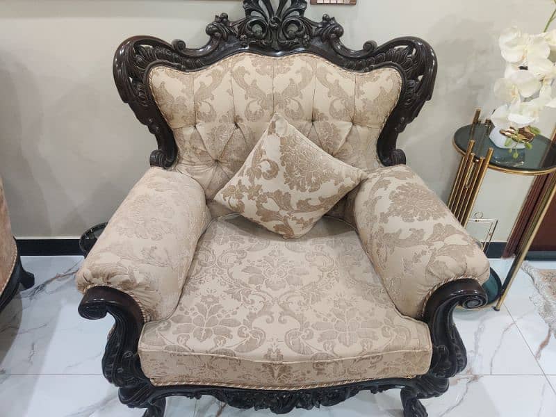 Seven seater sofa set sheesham wood 3