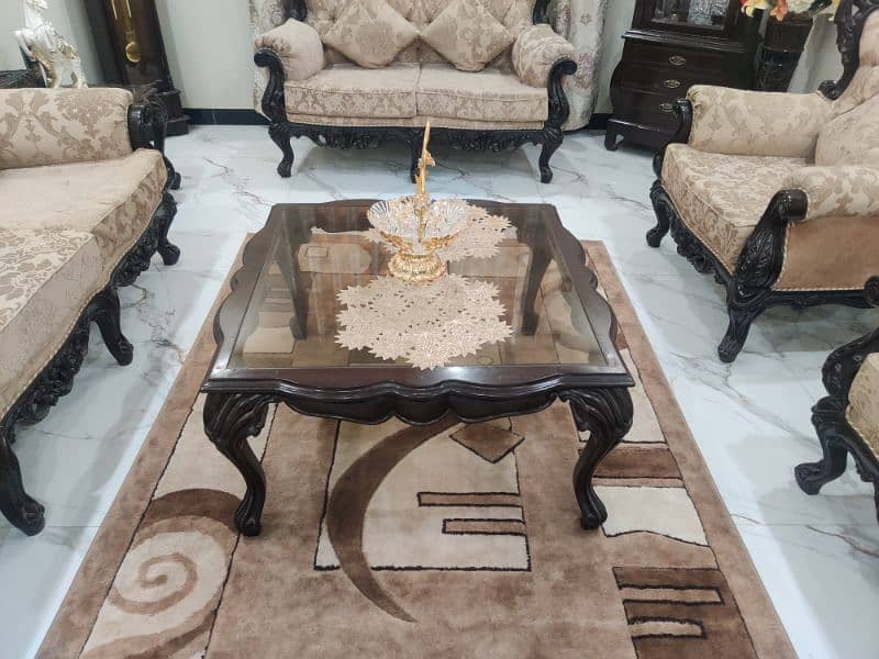 Seven seater sofa set sheesham wood 4