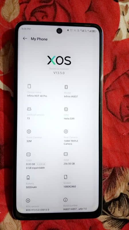 Infinix hot 40 pro A one mobile hy 10/10 8/256 10