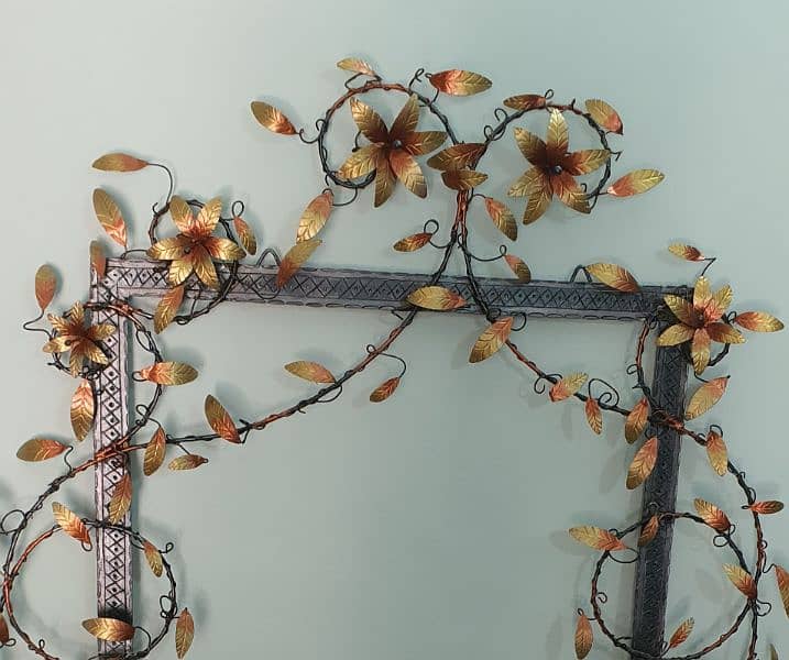 wrought iron wall mirror frame( large size 5.4feet by 4.3 feet) 2
