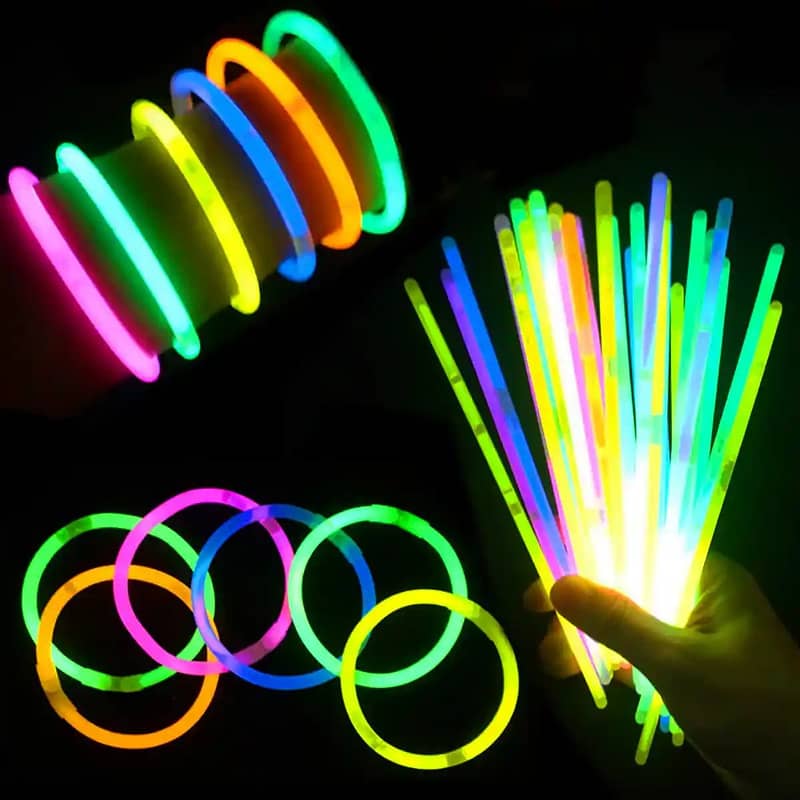 MULTICOLOR GLOW IN THE DARK STICKS - 50 Pcs 0
