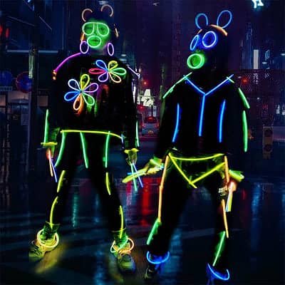 MULTICOLOR GLOW IN THE DARK STICKS - 50 Pcs 2