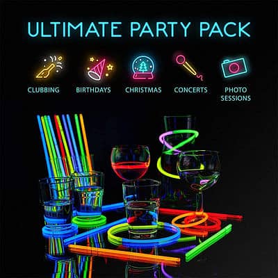 MULTICOLOR GLOW IN THE DARK STICKS - 50 Pcs 4