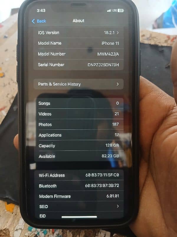 Iphone 11  pta proved 128gb 0