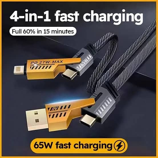 charging cable 4 in 1 for All Mobile phone type c cable iphone cable m 2