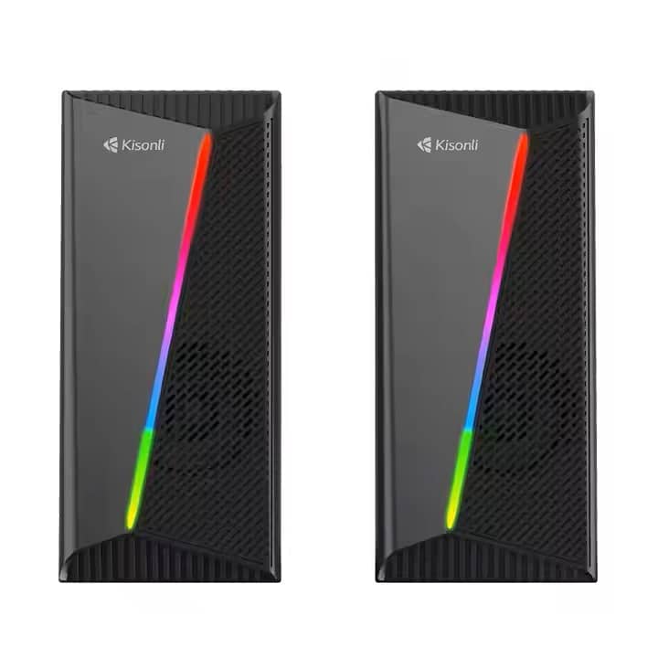 NEW USB 2.0 Wired RGB Computer Speaker Theater Sound System Gaming De 1