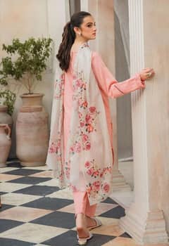 3 pcs women's unstitched embroidered suit
