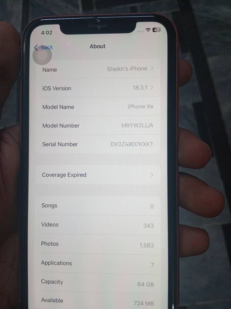 iPhone XR 64 Gb JV 10/10 condition 40k price peach colour 2