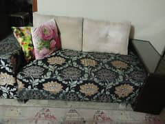 3 seater comfortable sofa set with attached side table for sale