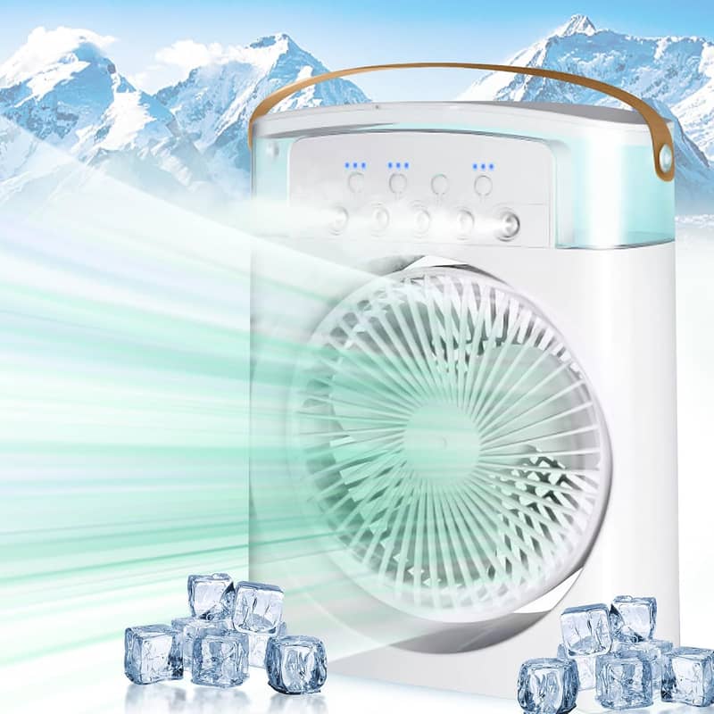 BIG Portable Fan Mini Air Cooler USB Type C Night Light Water Mist Fan 0