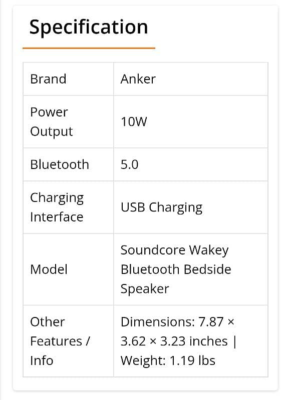 Anker Soundcore Wakey Bluetooth Bedside Speaker 6