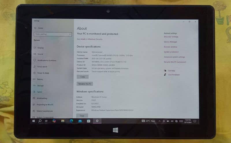 Intel Tab 4GB, 64GB 10/10 1